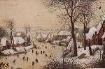 Winter Landscape with Skaters and Birdtrap