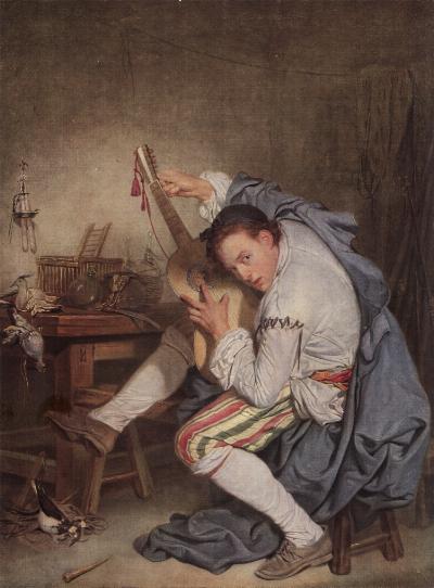 The Guitarist by Greuze