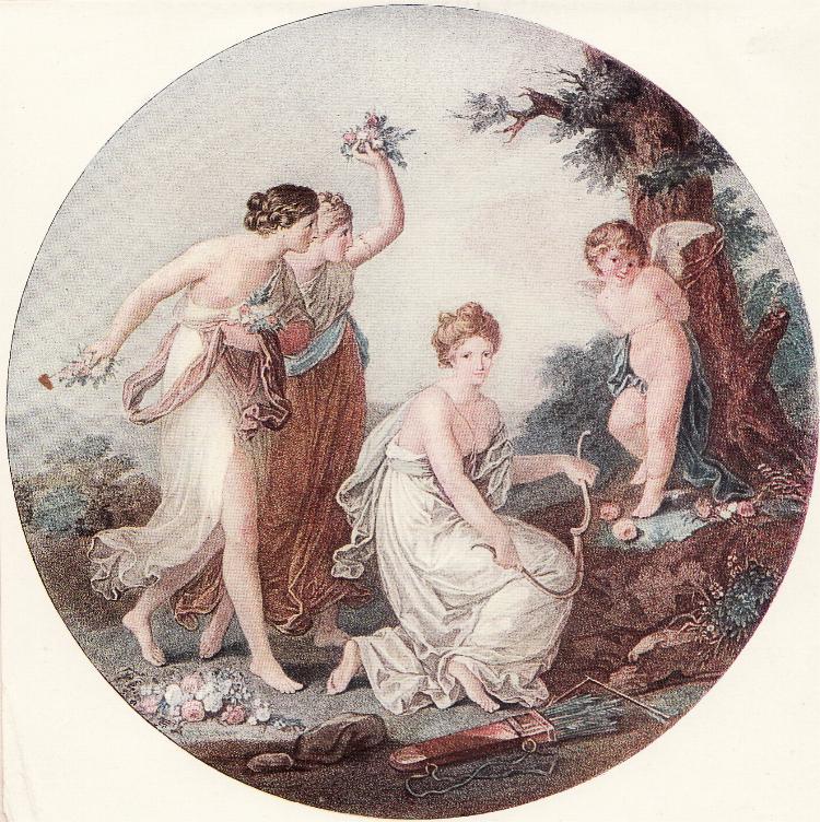 Cupid bound by Nymphs