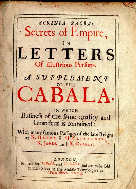 Title page of the Cabala