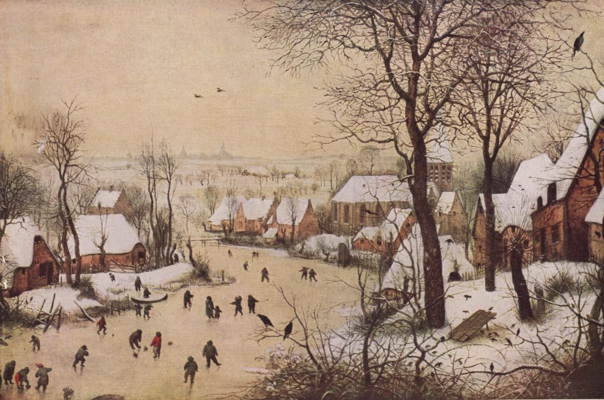 Winter Landscape with Skaters and Birdtrap