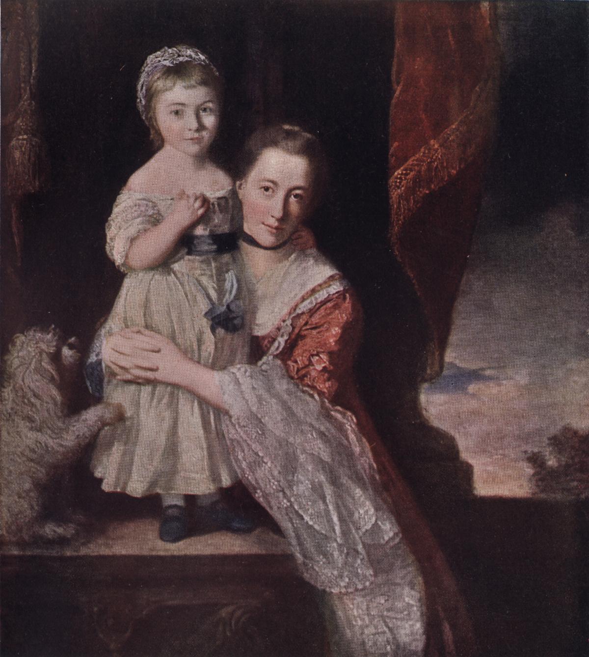 Georgina, Countess of Spencer, with her daughter, by Reynolds