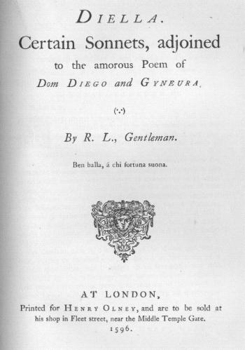 Title page of Diella, by Robert Linche.