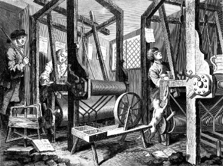 Hogarth: Industry and Idleness. Plate 1. The two apprentices.