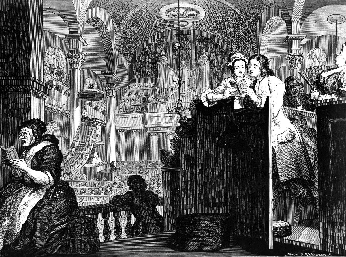 Industry and Idleness. Plate 2. The Industrious Apprentice performing the duty of a Christian.