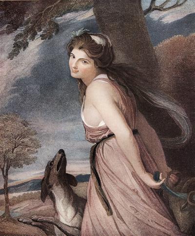 Click to enlarge Bacchante (Lady Hamilton) by George Romney