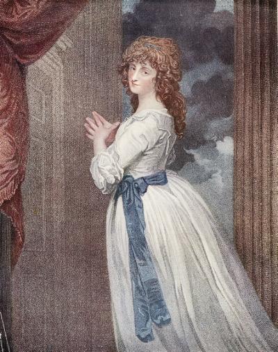 Click to enlarge Mrs. Jordan in the character of 'The Country Girl'. by Romney