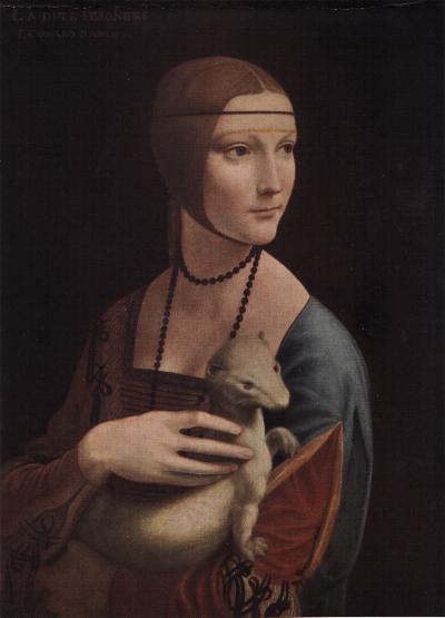 Girl holding an ermine