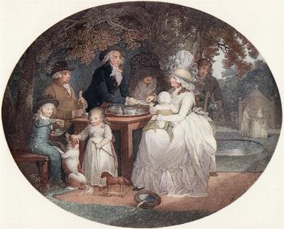 Click to enlarge A Tea Garden by Morland